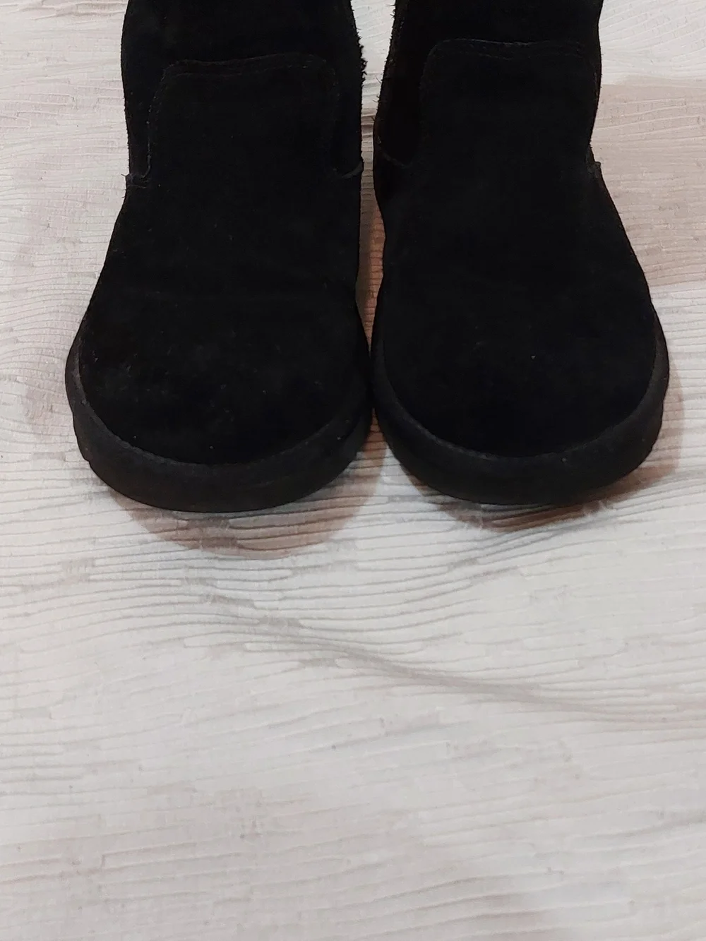 UGG Black Suede Shearling-Lined Winter Boots Size 4